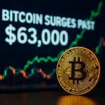 Bitcoin (BTC) has officially surged past the $63,000 mark today