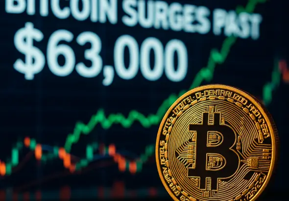 Bitcoin (BTC) has officially surged past the $63,000 mark today